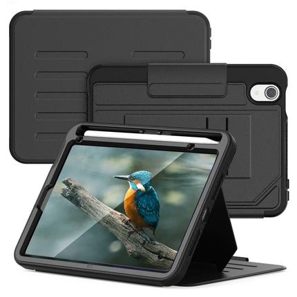 For iPad mini (2024)  /  (2021) Case with Card Slots PC + TPU + PU U-Shape Stand Tablet Cover