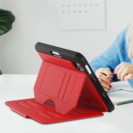 For iPad mini (2024)  /  (2021) Case with Card Slots PC + TPU + PU U-Shape Stand Tablet Cover