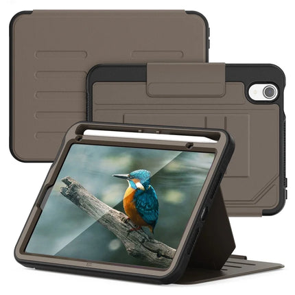 For iPad mini (2024)  /  (2021) Case with Card Slots PC + TPU + PU U-Shape Stand Tablet Cover