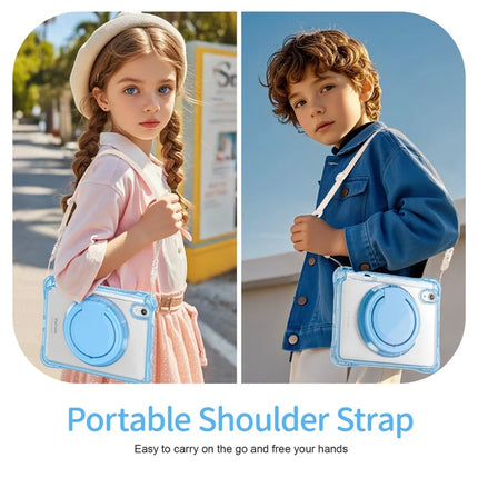 For iPad mini (2024) / (2021) Case with Shoulder Strap Kickstand PC TPU Acrylic Tablet Cover