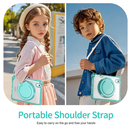 For iPad mini (2024) / (2021) Case with Shoulder Strap Kickstand PC TPU Acrylic Tablet Cover