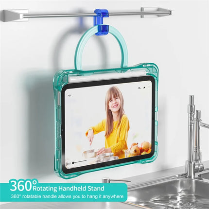 For iPad mini (2024) / (2021) Case with Shoulder Strap Kickstand PC TPU Acrylic Tablet Cover