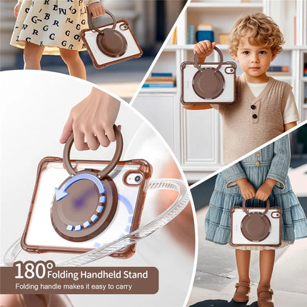 For iPad mini (2024) / (2021) Case with Shoulder Strap Kickstand PC TPU Acrylic Tablet Cover