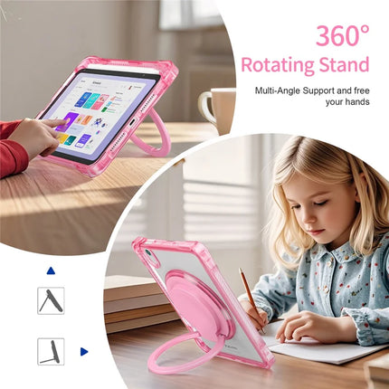 For iPad mini (2024) / (2021) Case with Shoulder Strap Kickstand PC TPU Acrylic Tablet Cover