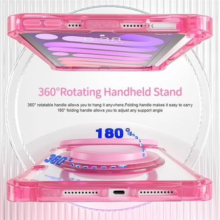 For iPad mini (2024) / mini (2021) Case Rotary Kickstand PC TPU Acrylic Tablet Cover