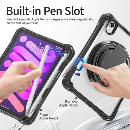 For iPad mini (2024) / mini (2021) Case Rotary Kickstand PC TPU Acrylic Tablet Cover