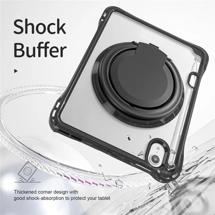 For iPad mini (2024) / mini (2021) Case Rotary Kickstand PC TPU Acrylic Tablet Cover