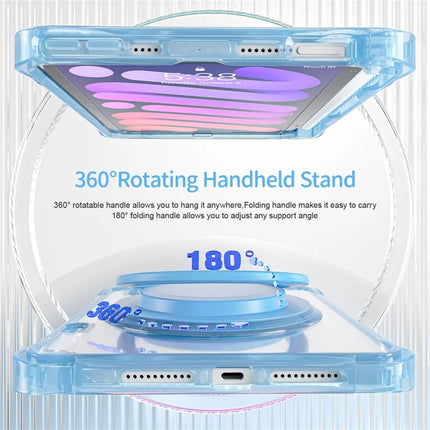 For iPad mini (2024) / mini (2021) Case Rotary Kickstand PC TPU Acrylic Tablet Cover