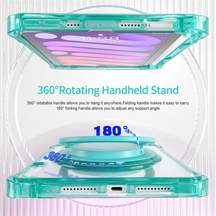 For iPad mini (2024) / mini (2021) Case Rotary Kickstand PC TPU Acrylic Tablet Cover