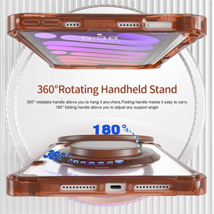 For iPad mini (2024) / mini (2021) Case Rotary Kickstand PC TPU Acrylic Tablet Cover