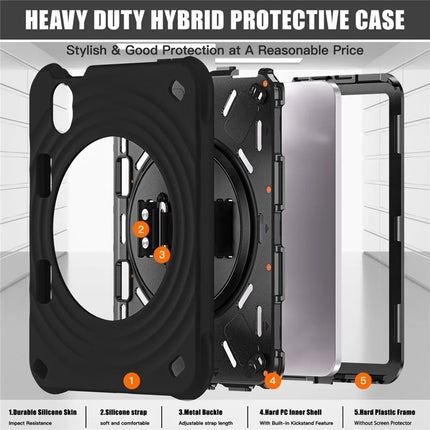 For iPad mini (2024) / (2021) Case Kickstand PC + Silicone + TPU Tablet Cover