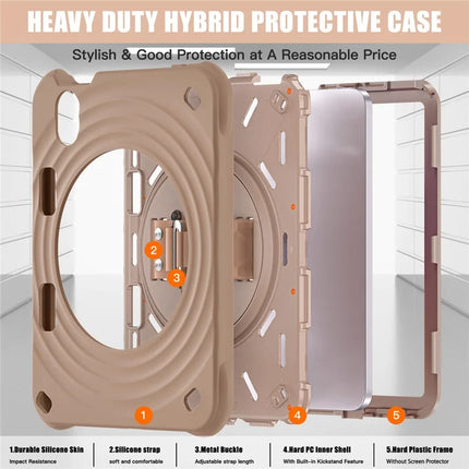 For iPad mini (2024) / (2021) Case Kickstand PC + Silicone + TPU Tablet Cover