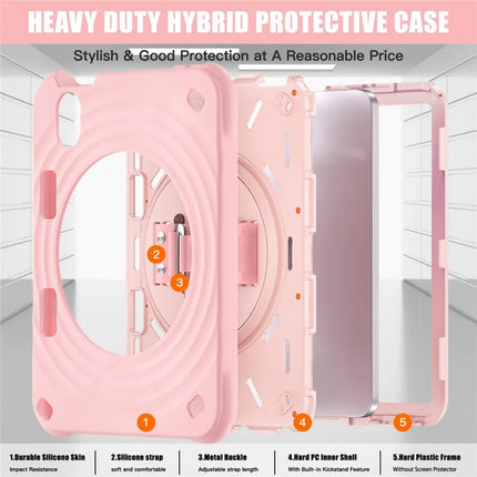 For iPad mini (2024) / (2021) Case Kickstand PC + Silicone + TPU Tablet Cover
