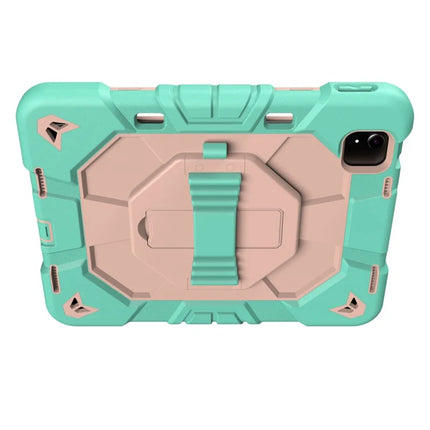 Tablet Case For iPad Air (2022) / (2020) / iPad Pro 11 (2022) / (2021) / (2020) / (2018) PC + Silicone Cover with Kickstand Wrist Strap