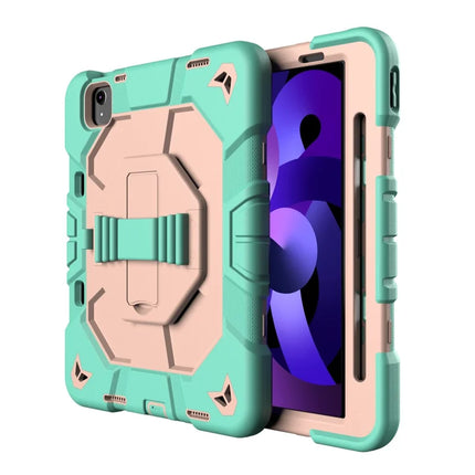 Tablet Case For iPad Air (2022) / (2020) / iPad Pro 11 (2022) / (2021) / (2020) / (2018) PC + Silicone Cover with Kickstand Wrist Strap