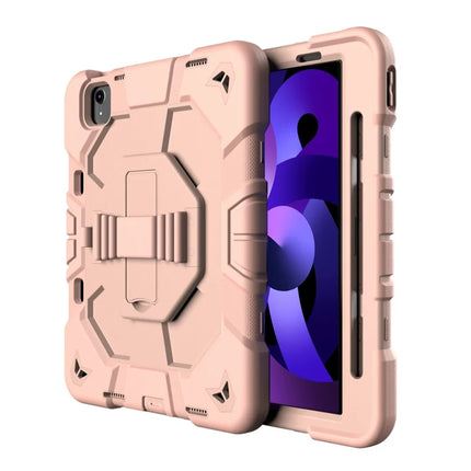 Tablet Case For iPad Air (2022) / (2020) / iPad Pro 11 (2022) / (2021) / (2020) / (2018) PC + Silicone Cover with Kickstand Wrist Strap