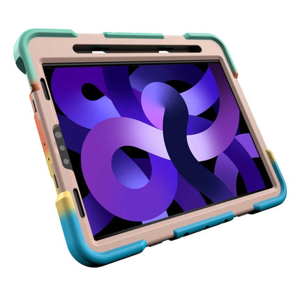 Tablet Case For iPad Air (2022) / (2020) / iPad Pro 11 (2022) / (2021) / (2020) / (2018) PC + Silicone Cover with Kickstand Wrist Strap