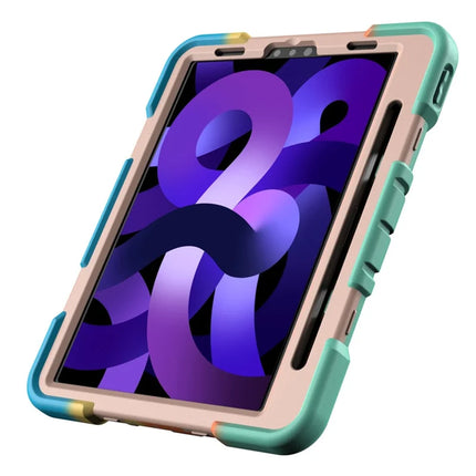 Tablet Case For iPad Air (2022) / (2020) / iPad Pro 11 (2022) / (2021) / (2020) / (2018) PC + Silicone Cover with Kickstand Wrist Strap