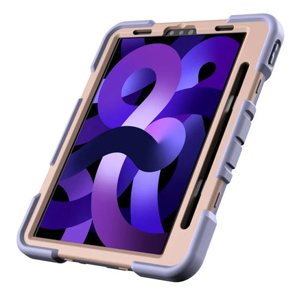 Tablet Case For iPad Air (2022) / (2020) / iPad Pro 11 (2022) / (2021) / (2020) / (2018) PC + Silicone Cover with Kickstand Wrist Strap