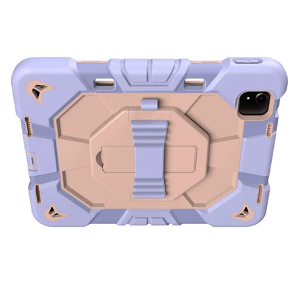 Tablet Case For iPad Air (2022) / (2020) / iPad Pro 11 (2022) / (2021) / (2020) / (2018) PC + Silicone Cover with Kickstand Wrist Strap