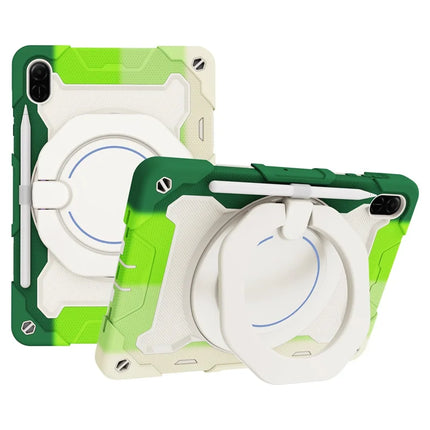 For Honor Pad X9 / Pad X8a Case with Kickstand PC + Silicone Shockproof Rugged Tablet Cover - Colorful Green