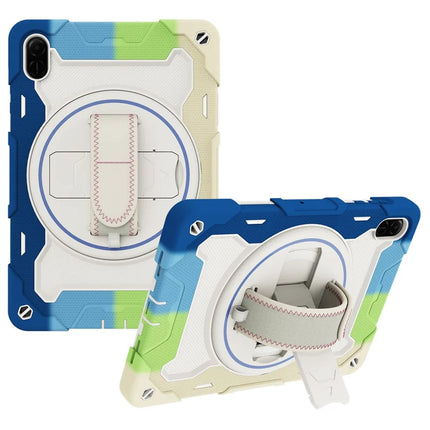 For Honor Pad X9  /  X8a Case Kickstand Hand Strap PC + Silicone Tablet Cover - Colorful Blue