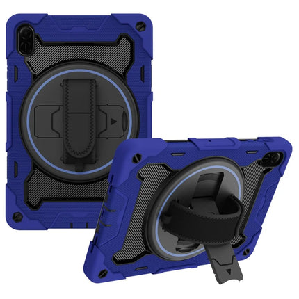 For Honor Pad X9  /  X8a Case Kickstand Hand Strap PC + Silicone Tablet Cover - Navy Blue