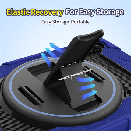 For Honor Pad X9  /  X8a Case Kickstand Hand Strap PC + Silicone Tablet Cover