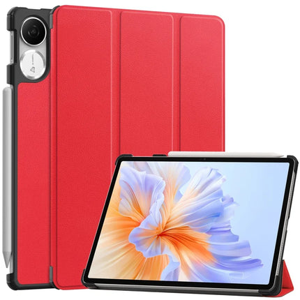 For Honor Pad V9 Case Anti-Drop Leather Stand Tablet Cover - Red
