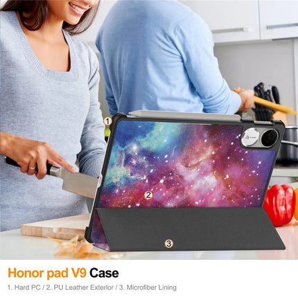 For Honor Pad V9 Case Pattern Print Leather Stand Tablet Cover