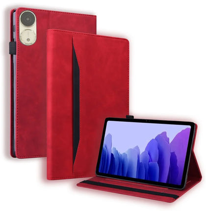 For Honor Pad V9 Case PU Leather Protective Folio Tablet Cover with Card Holder - Red