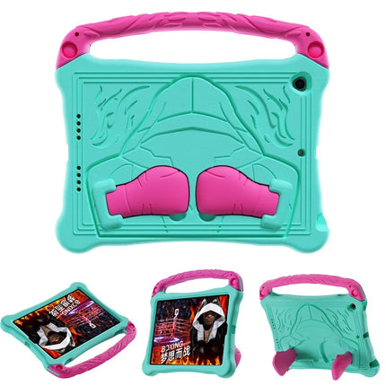 EVA Case For iPad 10.2 (2021) / (2020) / (2019) / Air 10.5 inch (2019) Boxing Style Tablet Cover with Handle Kickstand - Mint Green / Rose