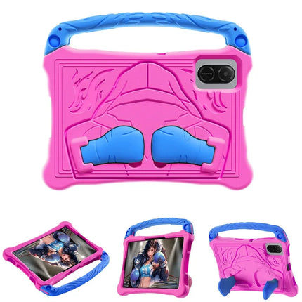 For Honor Pad X8a Case Boxing Style EVA Tablet Cover with Handle Kickstand - Rose  /  Blue