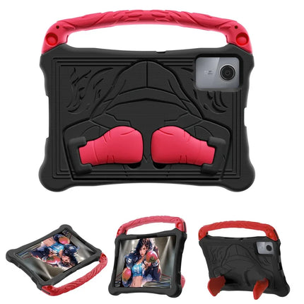 For Lenovo Tab M11  /  Xiaoxin Pad 11 2024 Case Boxing Style EVA Tablet Cover with Handle Kickstand - Black  /  Red