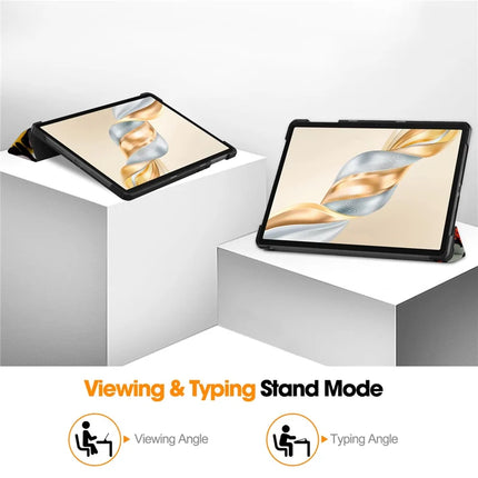 For Honor Pad X9 Pro Case Pattern Print Leather Stand Tablet Cover