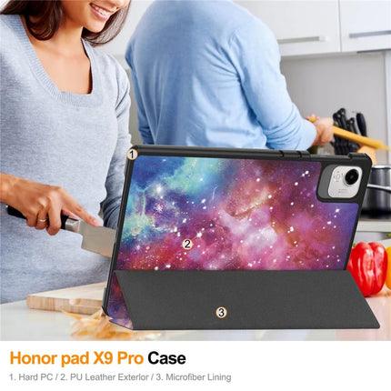 For Honor Pad X9 Pro Case Pattern Print Leather Stand Tablet Cover