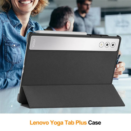 For Lenovo Yoga Tab Plus Case Anti-Drop Leather Stand Tablet Cover