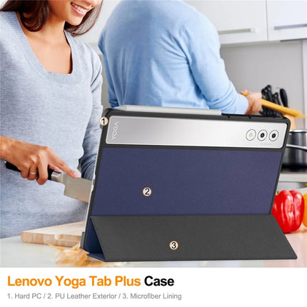 For Lenovo Yoga Tab Plus Case Anti-Drop Leather Stand Tablet Cover
