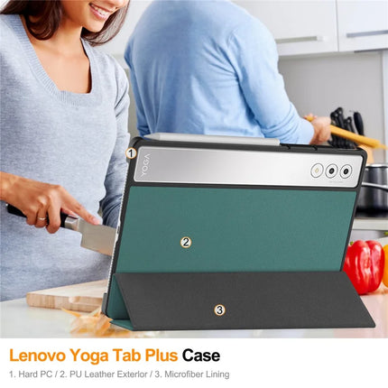 For Lenovo Yoga Tab Plus Case Anti-Drop Leather Stand Tablet Cover