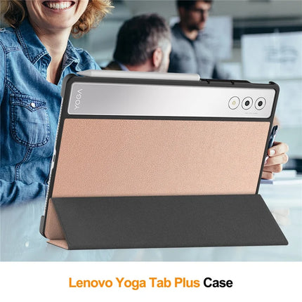 For Lenovo Yoga Tab Plus Case Anti-Drop Leather Stand Tablet Cover