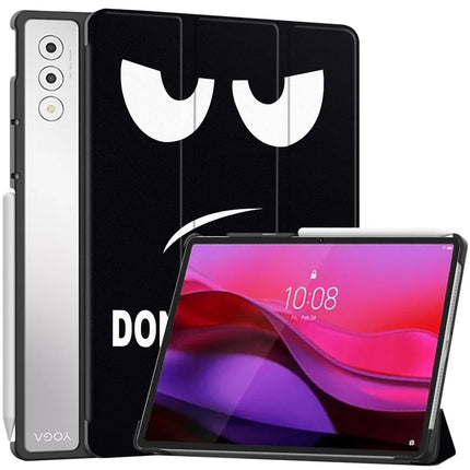 For Lenovo Yoga Tab Plus Case Pattern Print Leather Stand Tablet Cover - Don't Touch Me
