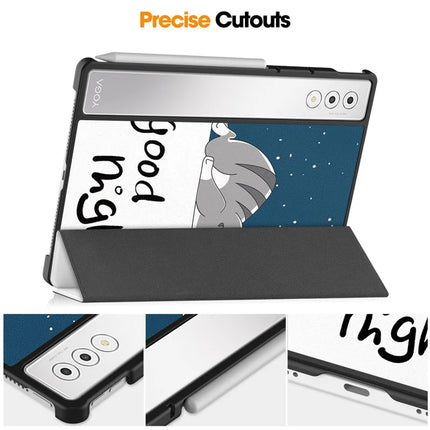 For Lenovo Yoga Tab Plus Case Pattern Print Leather Stand Tablet Cover