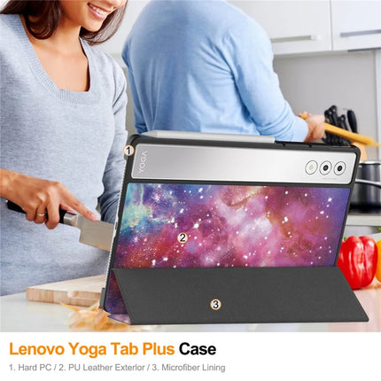 For Lenovo Yoga Tab Plus Case Pattern Print Leather Stand Tablet Cover