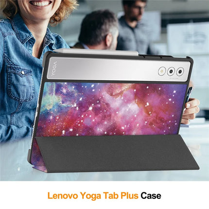 For Lenovo Yoga Tab Plus Case Pattern Print Leather Stand Tablet Cover