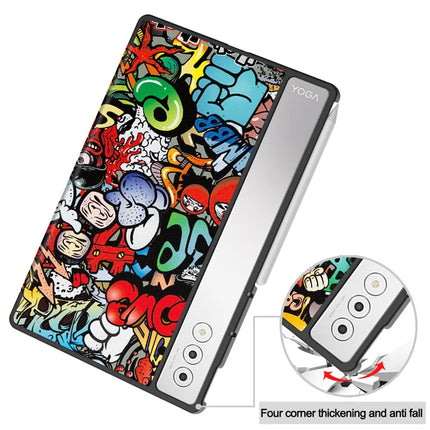 For Lenovo Yoga Tab Plus Case Pattern Print Leather Stand Tablet Cover