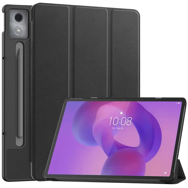 For Lenovo Idea Tab Pro Case Anti-Drop Leather Stand Tablet Cover - Black