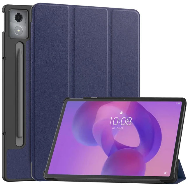 For Lenovo Idea Tab Pro Case Anti-Drop Leather Stand Tablet Cover - Dark Blue