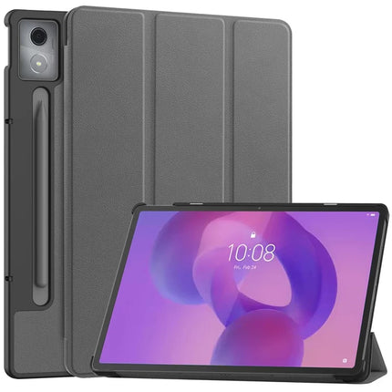 For Lenovo Idea Tab Pro Case Anti-Drop Leather Stand Tablet Cover - Grey