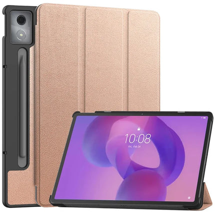 For Lenovo Idea Tab Pro Case Anti-Drop Leather Stand Tablet Cover - Rose Gold