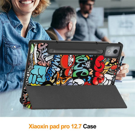 For Lenovo Idea Tab Pro Case Pattern Print Leather Stand Tablet Cover